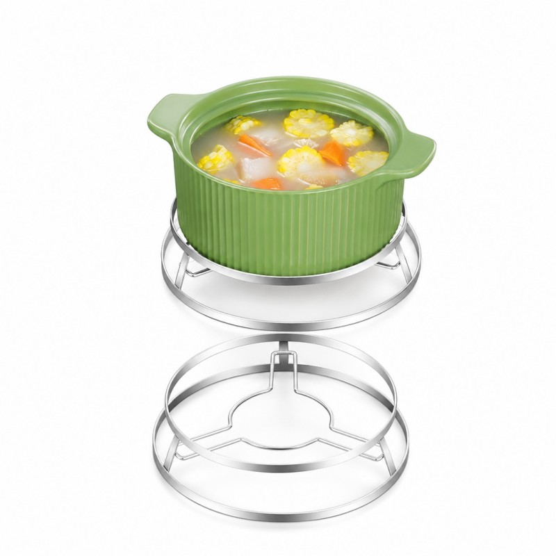 Heat-insulating Pot Stand, Heatproof rack works as steaming stand and pot pad for kitchen storage