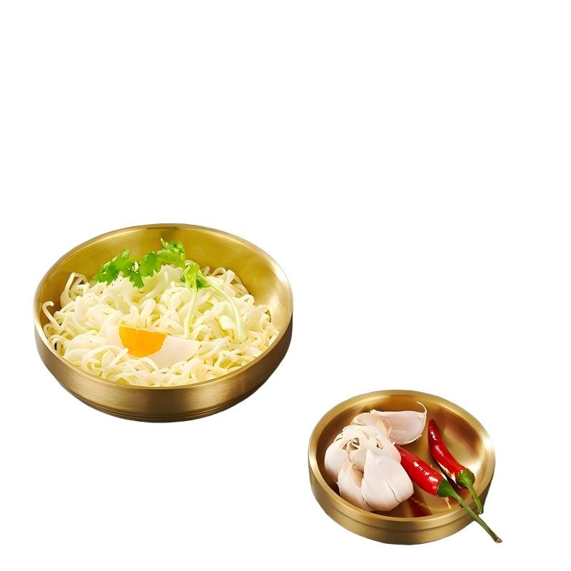 Korean-style Sauce Dish, Double-layer dish for cold dishes & pickles in restaurants; home soy sauce & vinegar serving plate