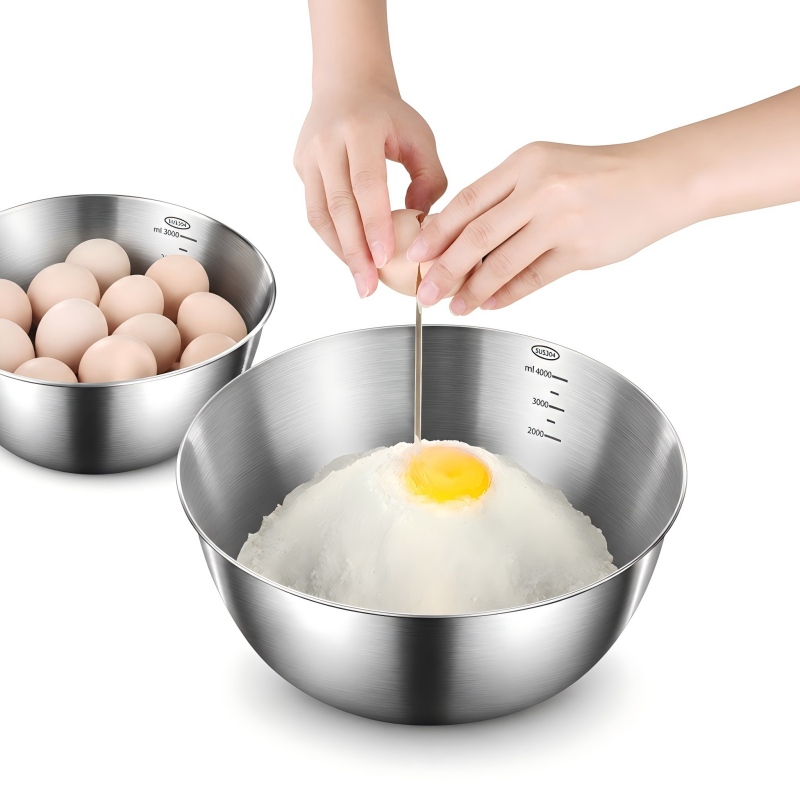 Multi-size bowl set for mixing egg, dough, veggies and fruit salad