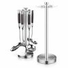 Rotating Utensil Hook Rack, rotating hook rack hanging spoons & spatulas to save cabinet space